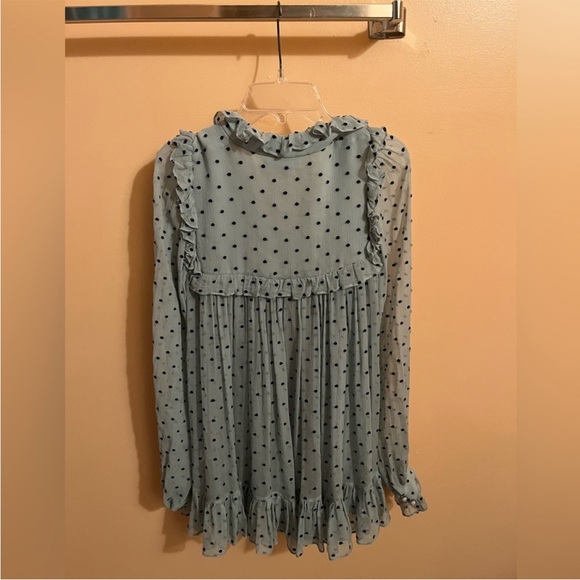 Zimmermann light blue Whitewave Bib Blouse - Picture 4 of 5